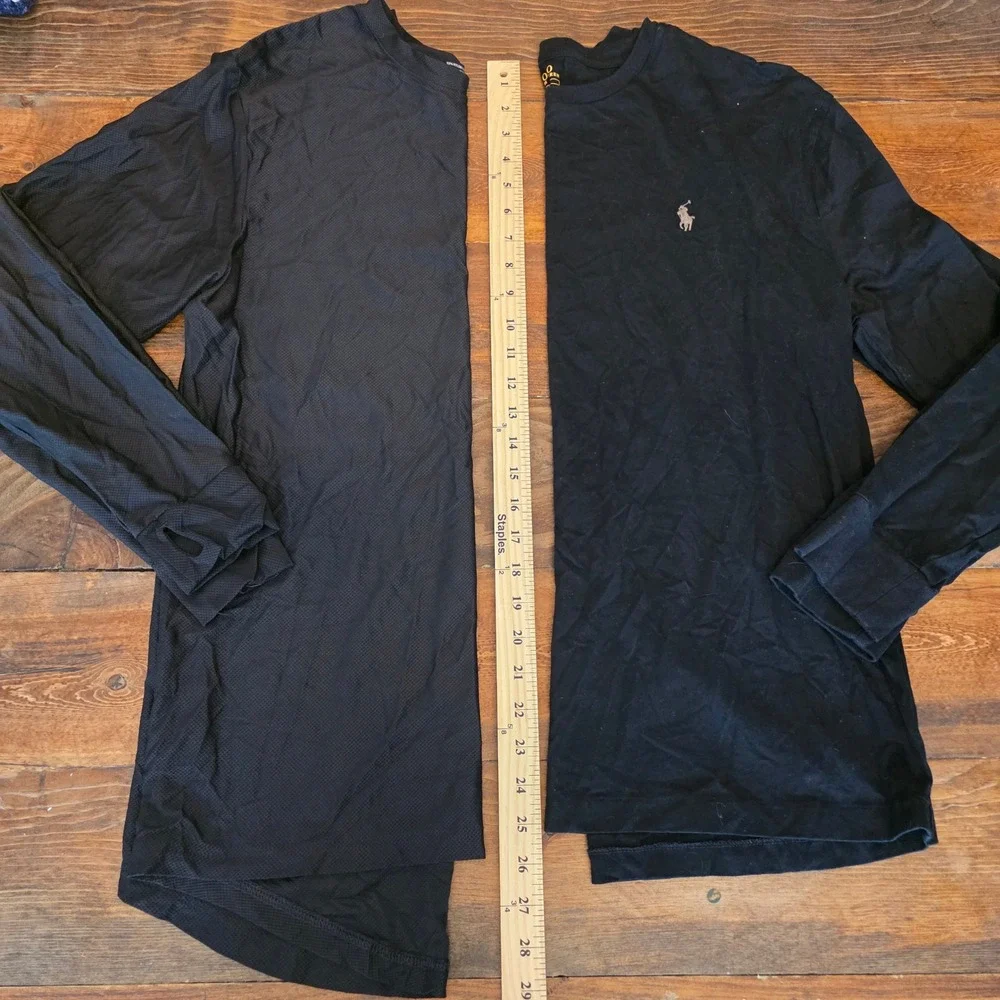 Polo ralph lauren & Duluth mens Med bundle lot long sleeve black undershirt‎ set